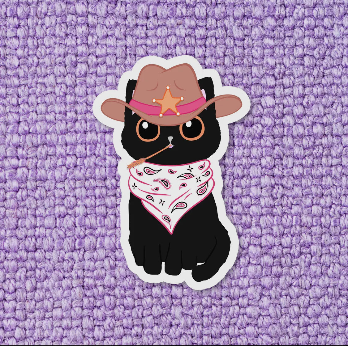 Meowdy sticker