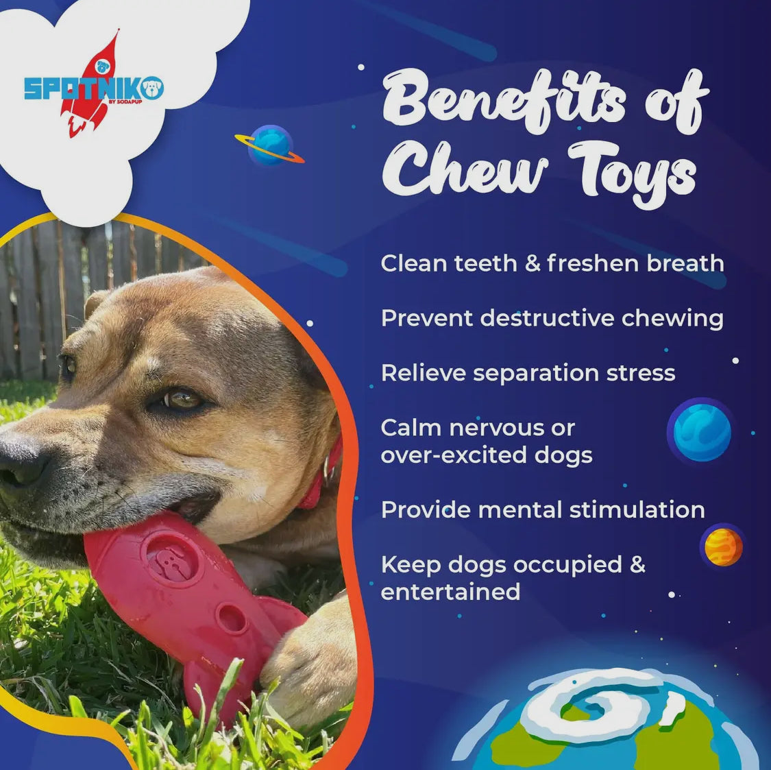 Rocket Ship Chew Toy